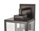 17 in. 1-Light Outdoor Wall Sconce in Powder Coated Bronze 