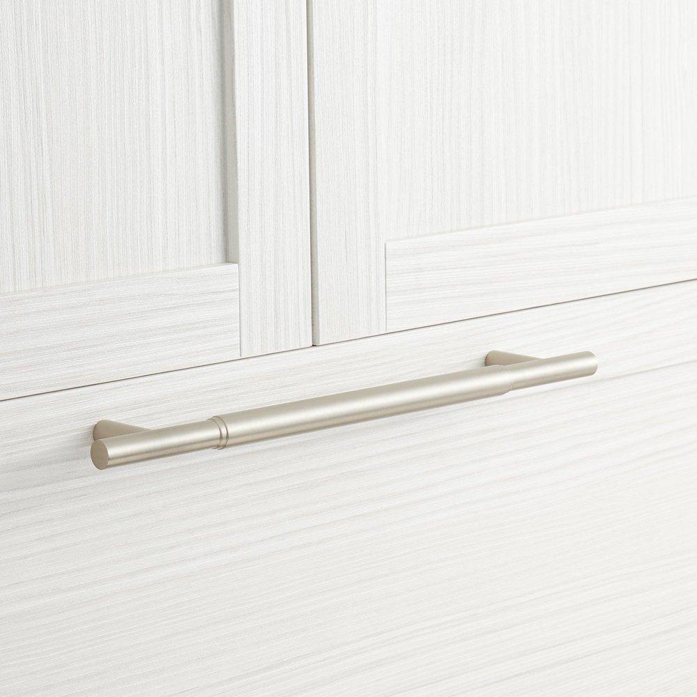 Signature Hardware Brushed Nickel 15 in. Cylinder Appliance Pull 