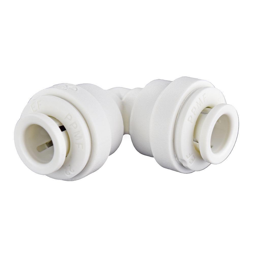 John Guest White OD Tube Polypropylene 90 Degree Elbow 