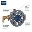 GROHE Chrome PEX Crimp x Universal Pressure Balancing Valve 