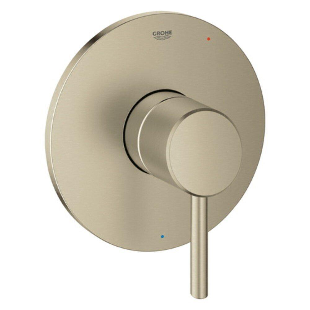 GROHE Brushed Nickel Infinity Finish Single Handle Pressure Balancing Valve Trim 