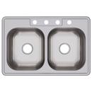 Dayton Elite Satin 33 x 22 in. Stainless Steel Double Bowl Drop-in Kitchen Sink in Elite Satin 