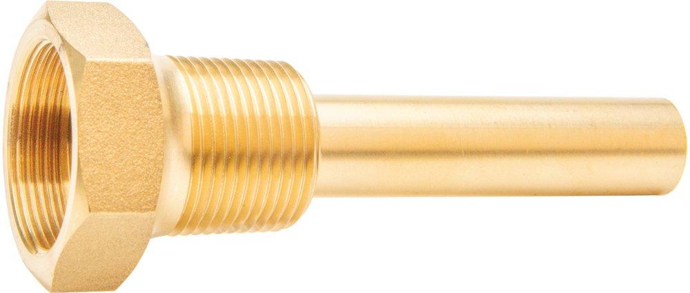 H.O. Trerice 3-1/2 in. Brass Thermometer Well 