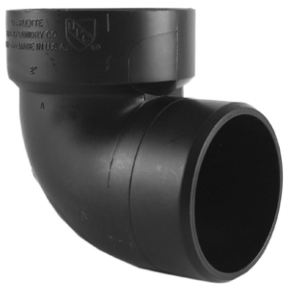 Black ABS DWV 90&deg; Street Vent Elbow 