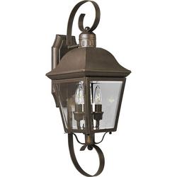 2 Light 60 W Candelabra Lantern in Antique Bronze