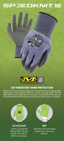 Mechanix Wear Light Grey 15 ga Polyurethane Coated HPPE and Nitrile Cut Resistant Gloves in Light Grey and Blue 