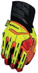 Mechanix Wear Green Cotton, Grain Leather, Kevlar&reg;, Synthetic Leather, Leather, D3O&reg;, Neoprene, Polyester and TPR Impact Gloves in Green and Fluorescent Orange 
