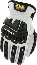 Mechanix Wear White Polyester, TPR, Cotton, DuraHide&reg; Leather and Kevlar&reg; Cut Resistant Gloves in White and Black 