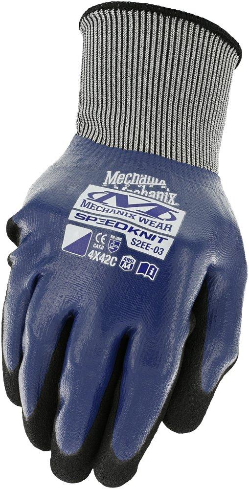 Mechanix Wear Blue Micro-foam Nitrile Coated Plastic Reusable Cut Resistant Gloves in Blue 