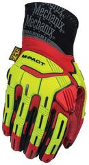 Mechanix Wear Hi-Viz Green D3O&reg;, HPPE, Neoprene, TPR and Synthetic Leather Impact Gloves in Hi-Viz Green and Red 