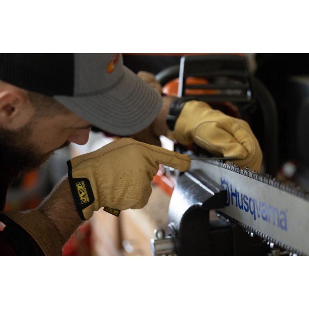 Mechanix Wear Brown Leather Work Gloves in Brown 