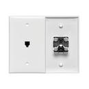 LEVITON White 4-7/8 x 3-1/8 in. Plastic Wall Plate 