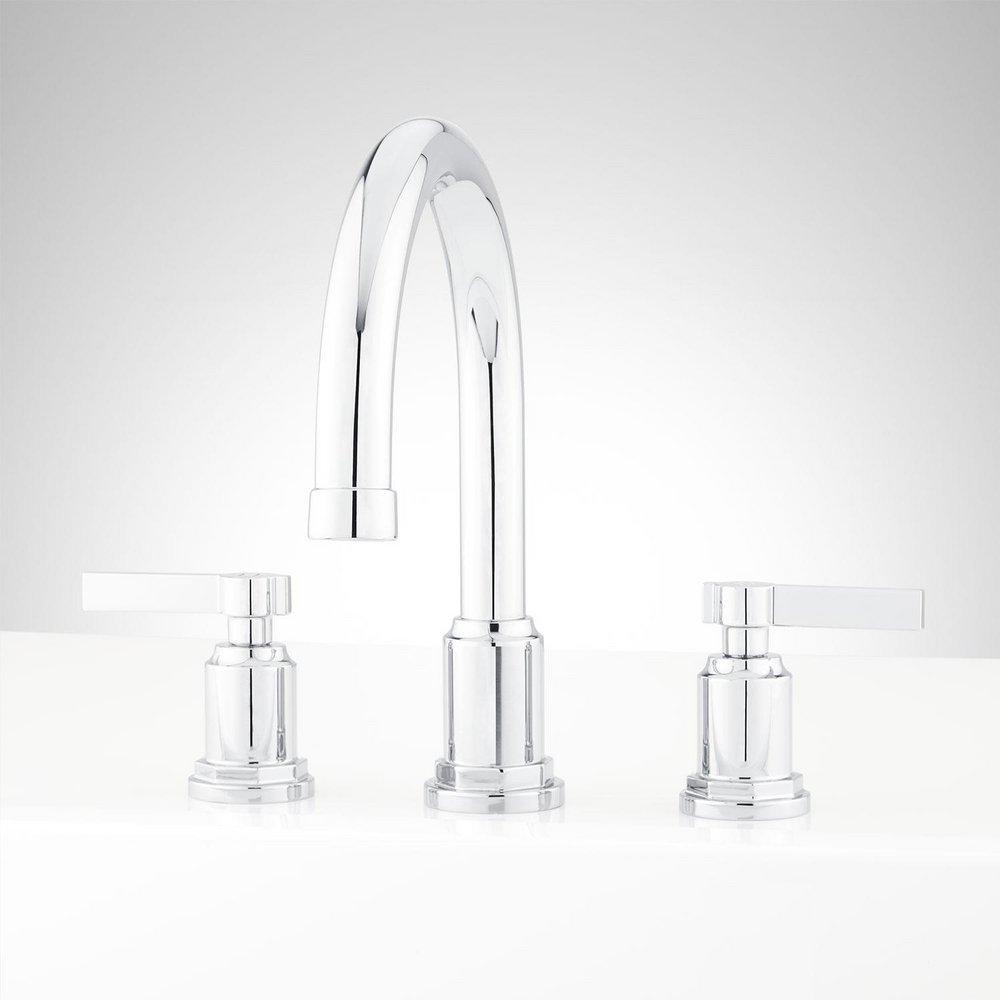 Signature Hardware Polished Chrome Two Handle Roman Tub Faucet with Trim 