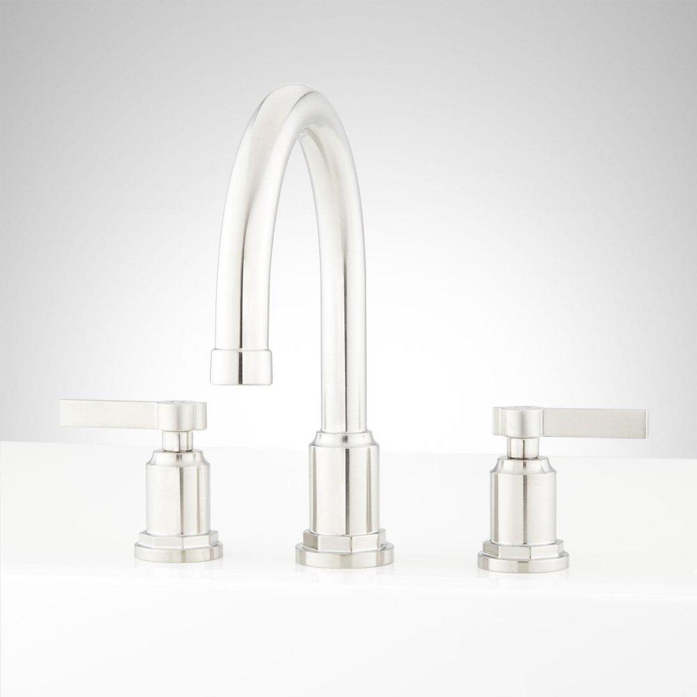 Signature Hardware Brushed Nickel Two Handle Roman Tub Faucet with Trim 