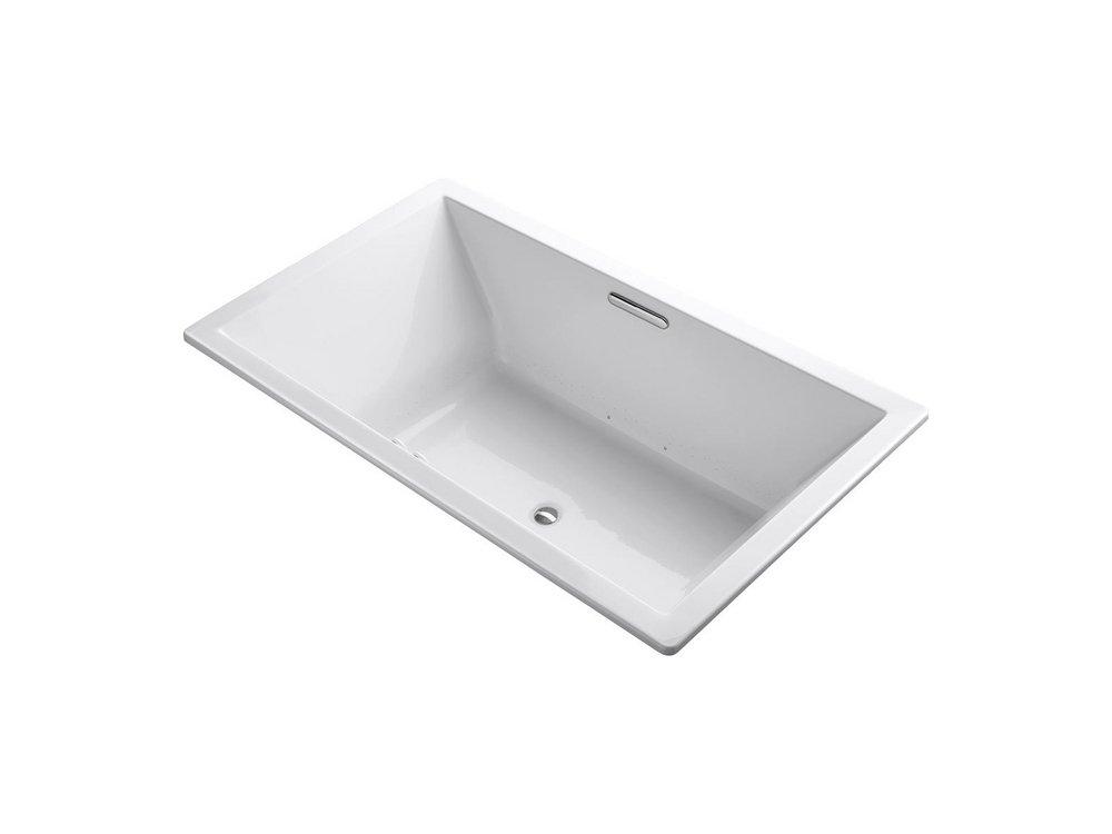 KOHLER White 72 x 42 in. Air Bath Drop-in/Undermount Bathtub Center Drain 