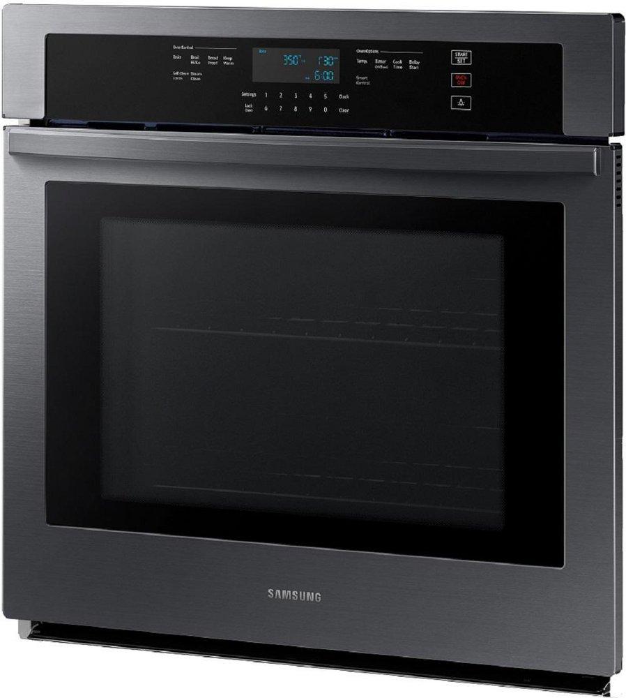 Samsung Fingerprint Resistant Black Stainless Steel 29-3/4 in. 5.1 cu. ft. Single Oven 