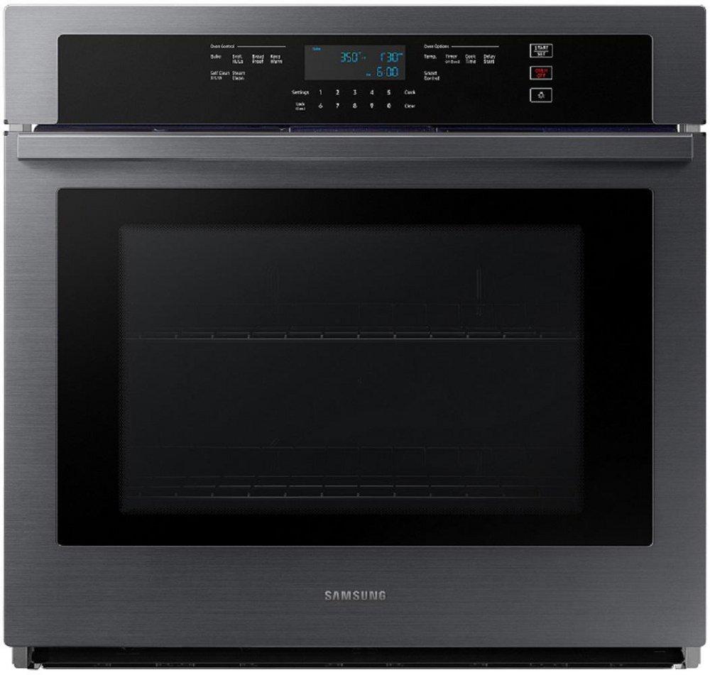 Samsung Fingerprint Resistant Black Stainless Steel 29-3/4 in. 5.1 cu. ft. Single Oven 