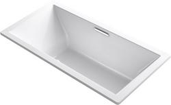 72 x 36 in. Air Bath Drop-In/Undermount Bathtub with Center Drain in White