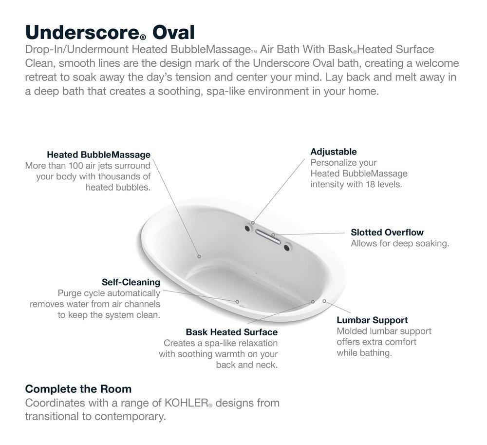 UNDERSCORE 60  OVAL HEATED BBM BATH 