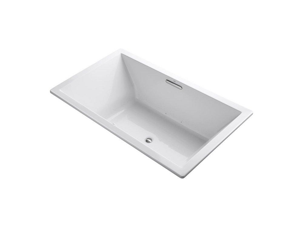 KOHLER White 72 x 42 in. Air Bath Drop-In Bathtub with Center Drain 