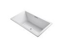 KOHLER White 72 x 42 in. Air Bath Drop-In Bathtub with Center Drain 