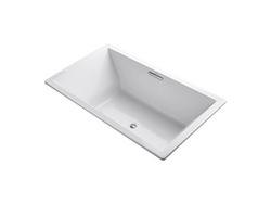 72 x 42 in. Air Bath Drop-In Bathtub with Center Drain in White