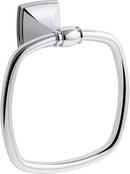 Square Closed Towel Ring in Polished Chrome