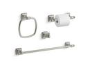 KOHLER Vibrant&reg; Brushed Nickel Square Closed Towel Ring 