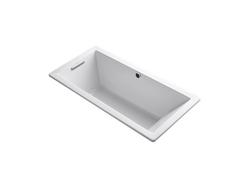 66 x 32 in. Air Bath Drop-in/Undermount Bathtub Reversible Drain in White