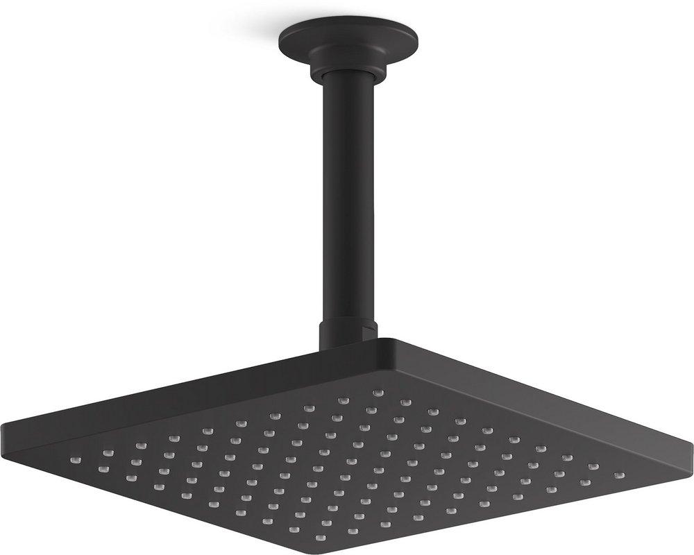 KOHLER Matte Black Single Function Showerhead 