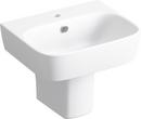 21-11/16 in. Wall Mount Rectangular Bathroom Sink with Shroud in White