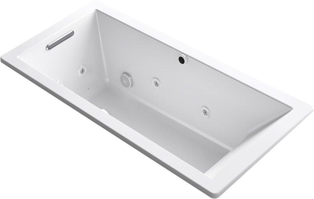 KOHLER White 66 x 32 in. Air Bath Drop-In Bathtub Left, Reversible and Right Drain 