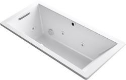 66 x 32 in. Air Bath with Whirlpool Drop-In Bathtub with Universal Drain in White