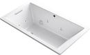 KOHLER White 66 x 36 in. Whirlpool Drop-In Bathtub with Reversible Drain 