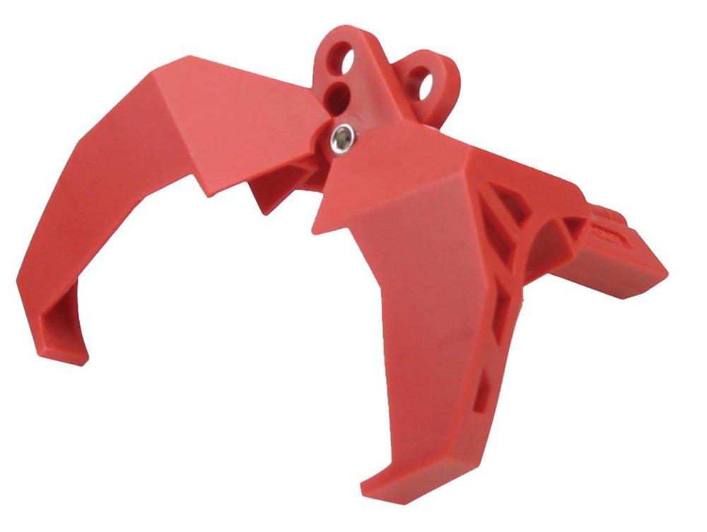 2 Pcs Red Adjustable Ball Valve Lockout, Small Safety Lock Industrial Faucet Handle Lock Abvl01m