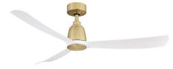 52 in. 3-Blade Indoor or Outdoor Ceiling Fan in Brushed Satin Brass