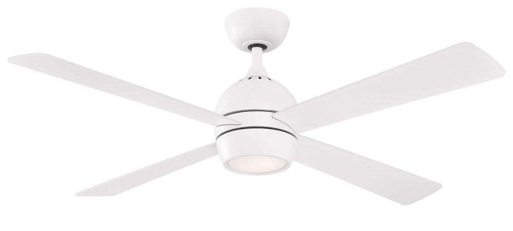 CCY KWAD - 52 INCH - MATTE WHITE WITH MATTE WHITE BLADES AND LED LIGHT KIT 