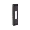 Surface Mount Lighted Push Button with Thin Rectangle Profile In Flat Black 