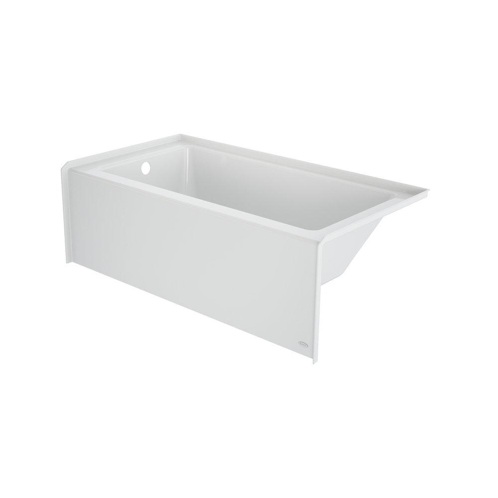 JACUZZI&reg; White 60 x 32 in. Soaker Alcove Bathtub in White 