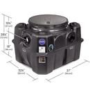 SI-50 65 gal, 125 gpm Grease Interceptor with Composite Cover 