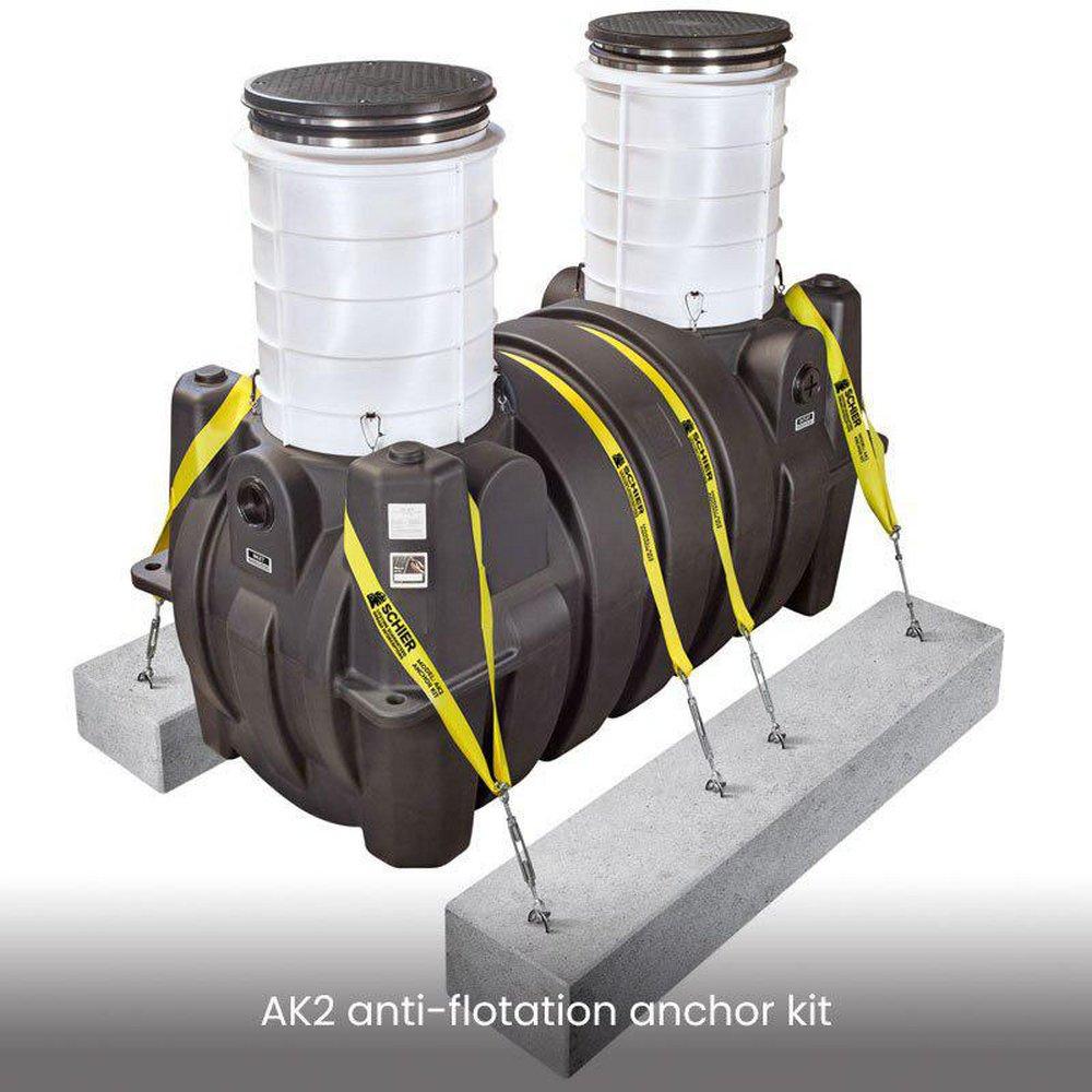 GB-500 3,048 lb, 100 gpm Grease Interceptor with 6 in. Inlet/Outlet and Cast Iron Cover 