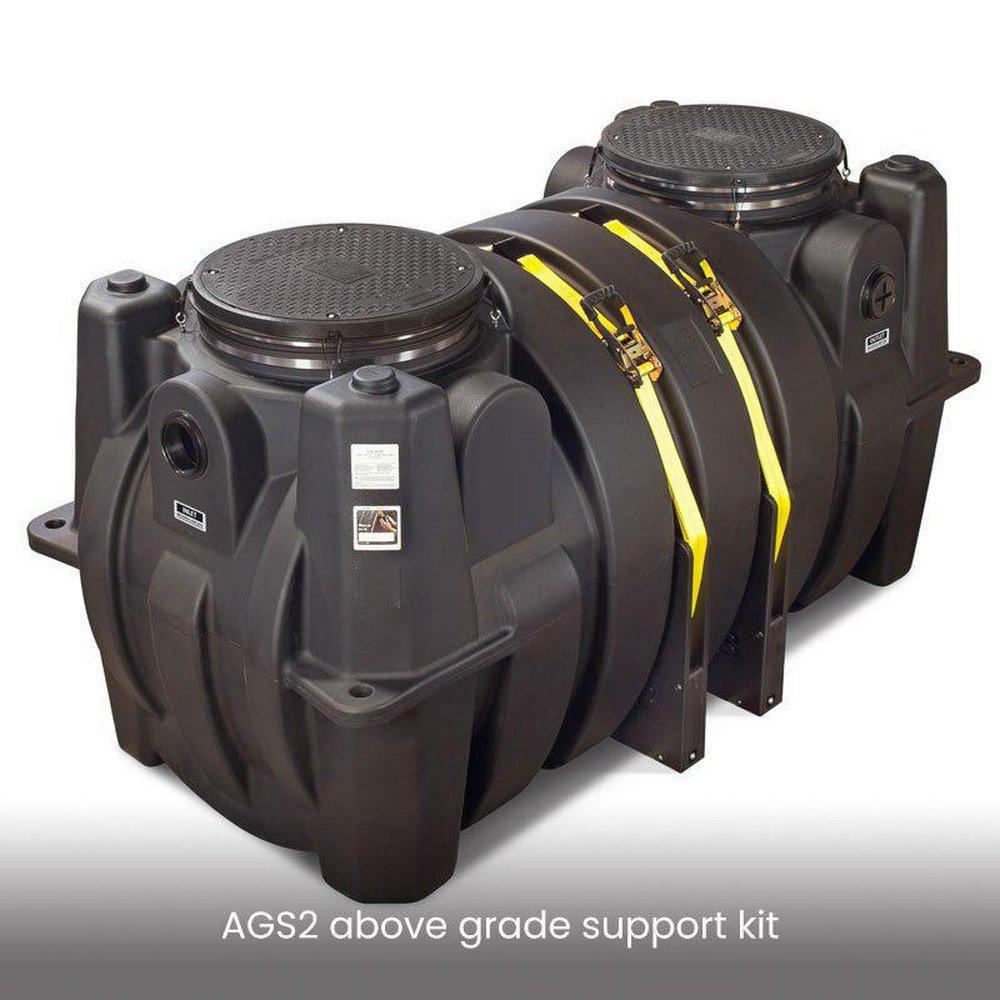 GB-500 3,048 lb, 100 gpm Grease Interceptor with 6 in. Inlet/Outlet and Cast Iron Cover 