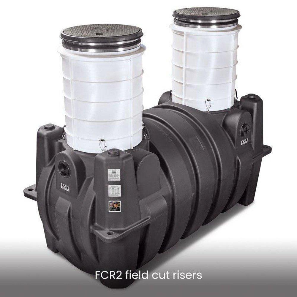 GB-500 3,048 lb, 100 gpm Grease Interceptor with 6 in. Inlet/Outlet and Cast Iron Cover 