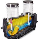 GB-500 3,048 lb, 100 gpm Grease Interceptor with 6 in. Inlet/Outlet and Cast Iron Cover 