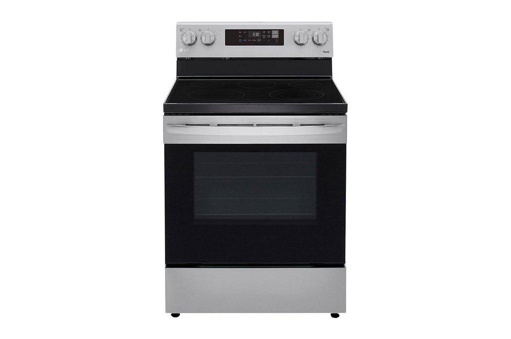 LG Electronics Stainless Steel 29-7/8 in. Electric 5-Burner Smoothtop Freestanding Range 