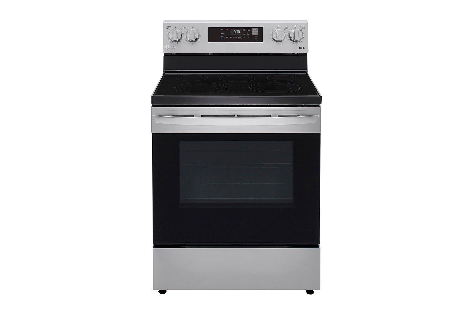 LG Stainless Steel 29-7/8 in. Electric 5-Burner Smoothtop Freestanding Range 