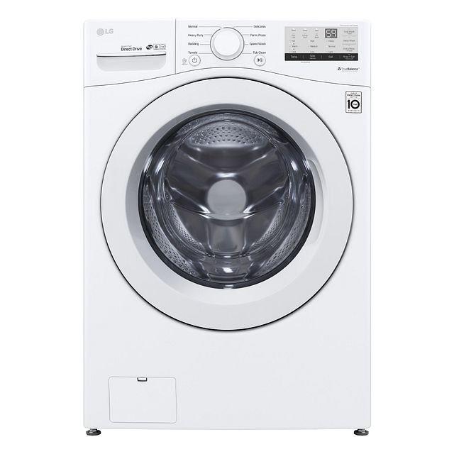 LG White 30-1/4 in. 4.5 cu. ft. Electric Front Load Washer 