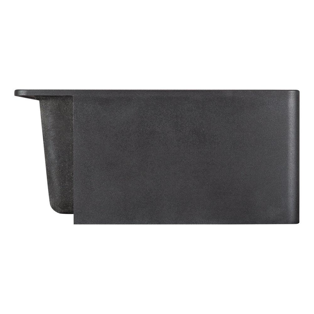Signature Hardware Black 33 x 20 in. Composite Single Bowl Farmhouse Kitchen Sink 