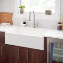 Signature Hardware White 33 x 20 in. Composite Single Bowl Farmhouse Kitchen Sink 