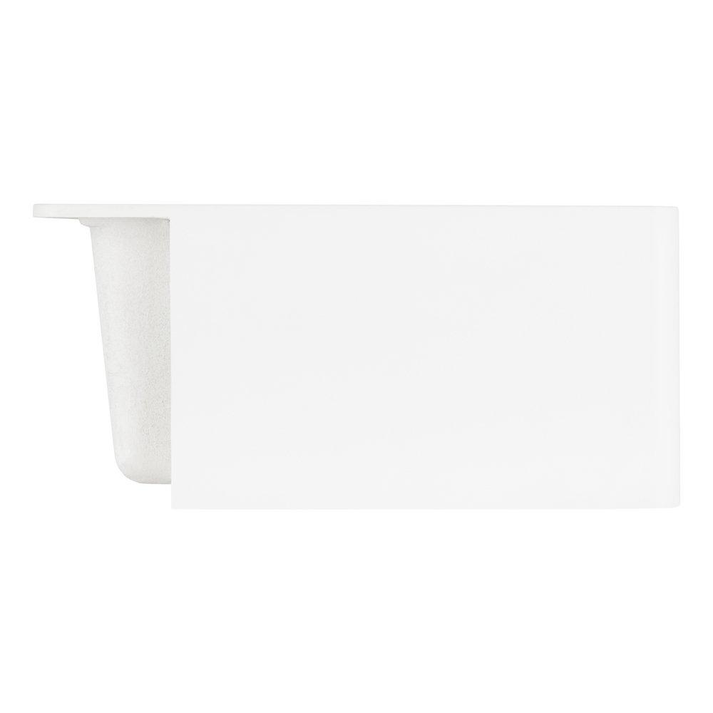 Signature Hardware White 33 x 20 in. Composite Single Bowl Farmhouse Kitchen Sink 